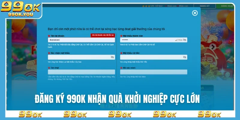 Đăng ký 99OK nhận quà khởi nghiệp cực lớn
