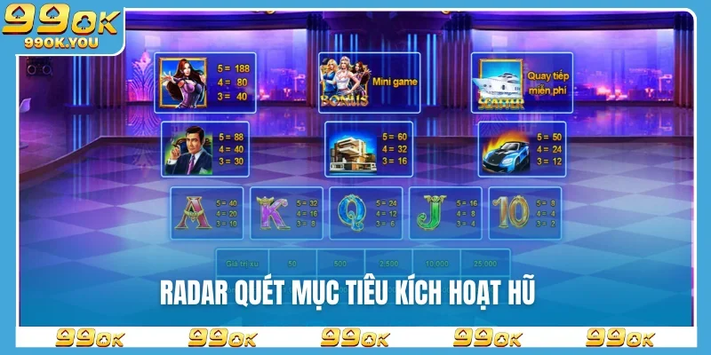 Radar quét mục tiêu kích hoạt hũ